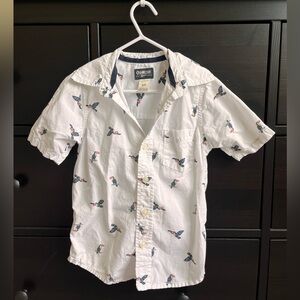 OshKosh B'gosh White Shirt with Bird Pattern